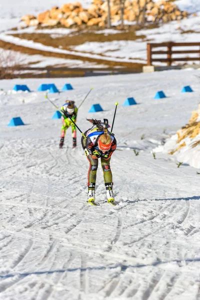 Cheile Gradistei Roamania Januar Unbekannter Teilnehmer Bei Ibu Jugend Juniorenweltmeisterschaften — Stockfoto