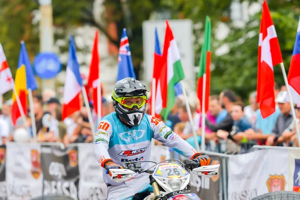 Sibiu Rumunia Lipiec Nieznany Zawodnik Red Bull Romaniacs Hard Enduro — Zdjęcie stockowe