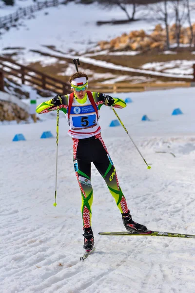 Cheile Gradistei Roamania Gennaio Sconosciuto Concorrente Campionati Mondiali Ibu Youth — Foto Stock