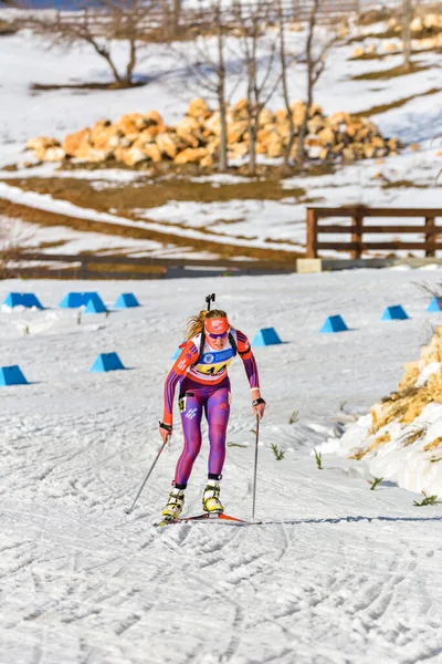 Cheile Gradistei Roamania Gennaio Sconosciuto Concorrente Campionati Mondiali Ibu Youth — Foto Stock