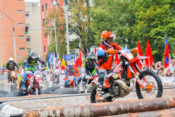 Sibiu Rumunia Lipiec Nieznany Zawodnik Red Bull Romaniacs Hard Enduro — Zdjęcie stockowe