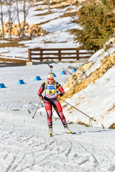 Cheile Gradistei Roamania Stycznia Nieznany Zawodnik Ibu Youth Junior World — Zdjęcie stockowe