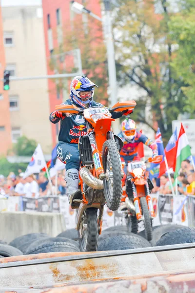 Sibiu Romania Julio Desconocida Competidora Red Bull Romaniacs Hard Enduro — Foto de Stock