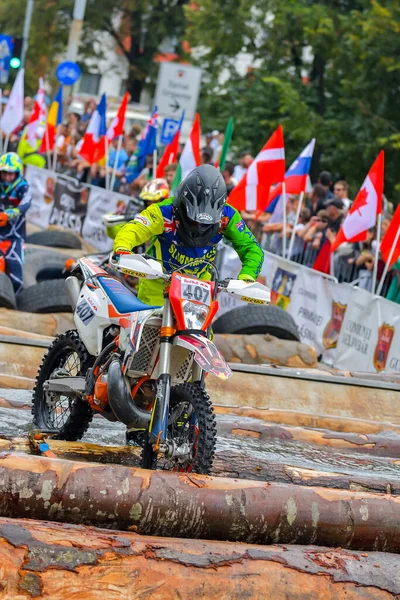 Sibiu Rumänien Juli Unbekannter Teilnehmer Bei Red Bull Romaniacs Hard — Stockfoto