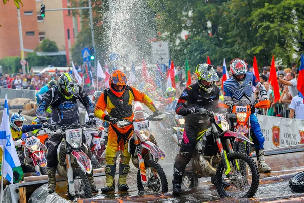 Sibiu Romania July Unknown Competitor Red Bull Romaniacs Hard Enduro — Stock Photo, Image