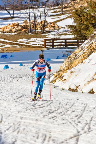 Cheile Gradistei Roamania Januar Unbekannter Teilnehmer Bei Ibu Jugend Juniorenweltmeisterschaften — Stockfoto