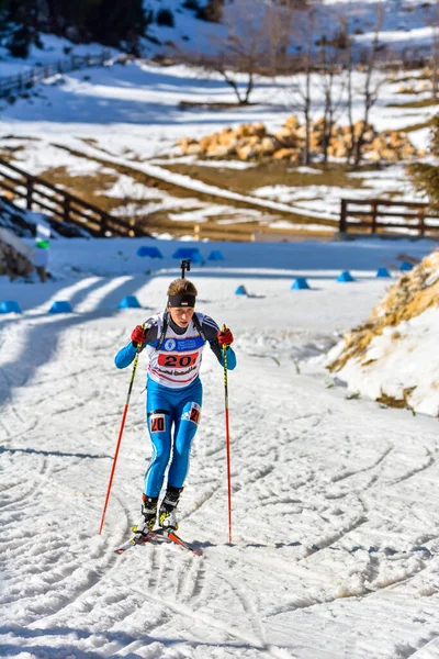 Cheile Gradistei Roamania Stycznia Nieznany Zawodnik Ibu Youth Junior World — Zdjęcie stockowe