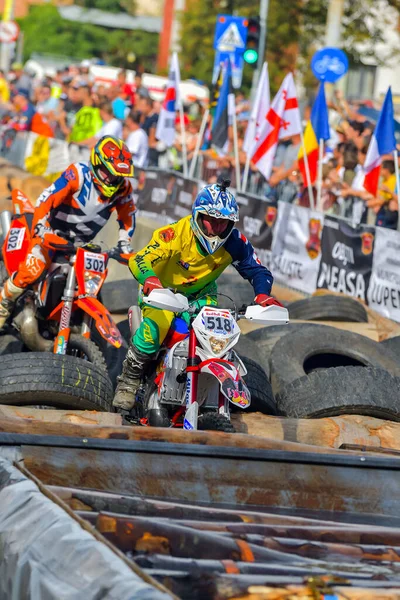 Sibiu Romania Julio Desconocida Competidora Red Bull Romaniacs Hard Enduro — Foto de Stock