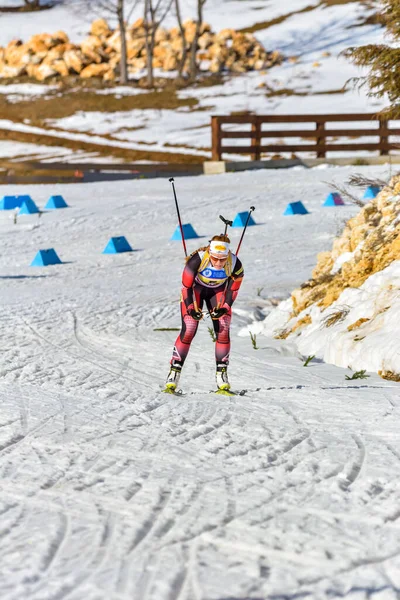 Cheile Gradistei Roamania Gennaio Sconosciuto Concorrente Campionati Mondiali Ibu Youth — Foto Stock