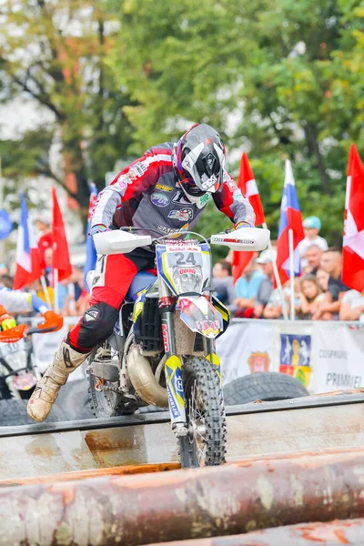 Sibiu Romania Julio Desconocida Competidora Red Bull Romaniacs Hard Enduro — Foto de Stock