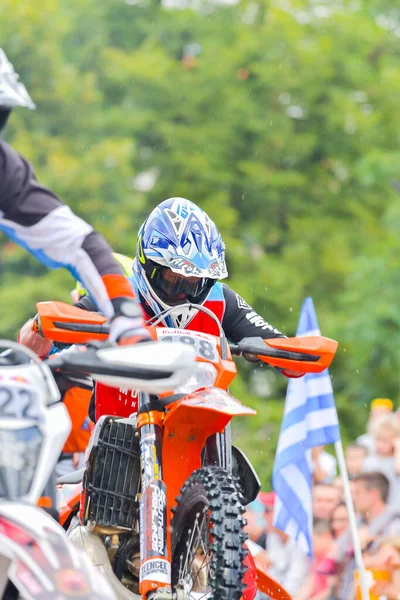 Sibiu Rumunia Lipiec Nieznany Zawodnik Red Bull Romaniacs Hard Enduro — Zdjęcie stockowe