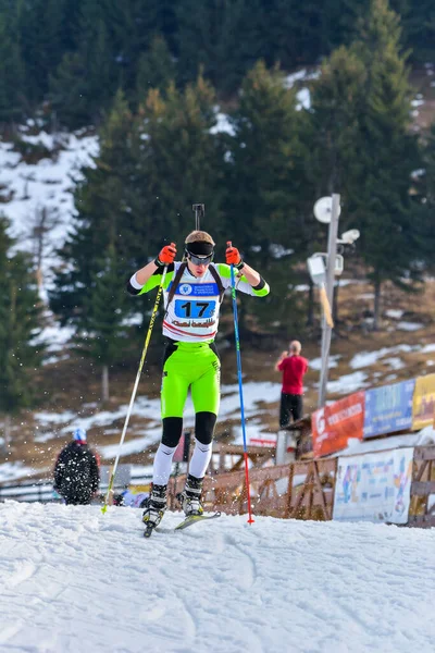 Cheile Gradistei Roamania Januar Unbekannter Teilnehmer Bei Ibu Jugend Juniorenweltmeisterschaften — Stockfoto