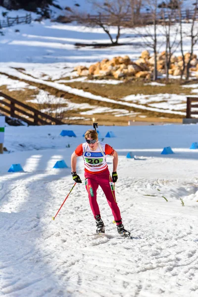 Cheile Gradistei Roamania Stycznia Nieznany Zawodnik Ibu Youth Junior World — Zdjęcie stockowe