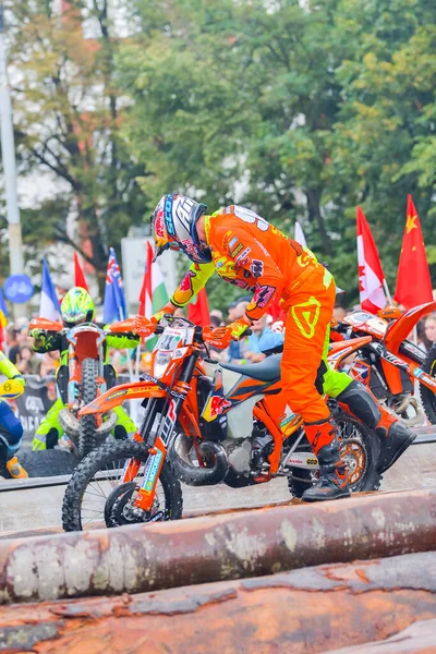 Sibiu Romania July Unknown Competitor Red Bull Romaniacs Hard Enduro — Stock Photo, Image