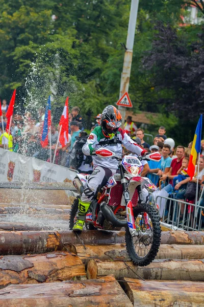 Sibiu Romania July Unknown Competitor Red Bull Romaniacs Hard Enduro — Stock Photo, Image