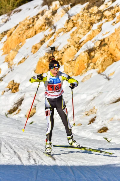 Cheile Gradistei Roamania Janeiro Competidor Desconhecido Campeonato Mundial Jovens Jovens — Fotografia de Stock