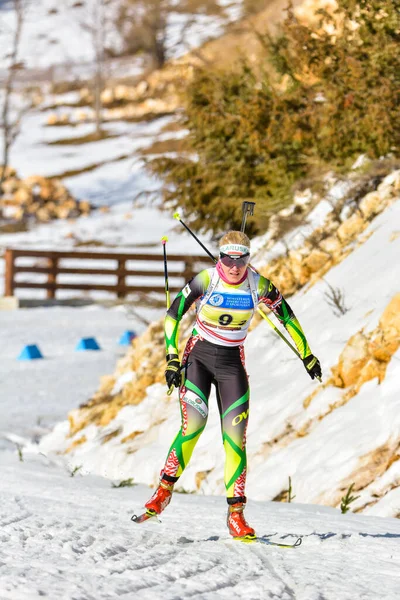 Cheile Gradistei Roamania Janeiro Competidor Desconhecido Campeonato Mundial Jovens Jovens — Fotografia de Stock