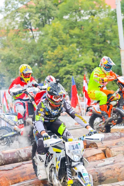 Sibiu Romania July Unknown Competitor Red Bull Romaniacs Hard Enduro — Stock Photo, Image