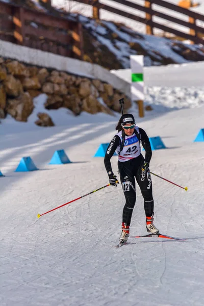 Cheile Gradistei Roamania Janeiro Competidor Desconhecido Campeonato Mundial Jovens Jovens — Fotografia de Stock