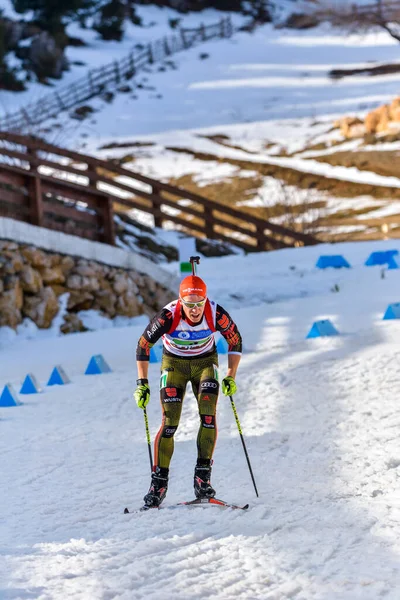 Cheile Gradistei Roamania Stycznia Nieznany Zawodnik Ibu Youth Junior World — Zdjęcie stockowe