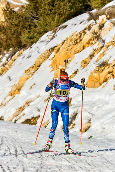 Cheile Gradistei Roamania Janeiro Competidor Desconhecido Campeonato Mundial Jovens Jovens — Fotografia de Stock