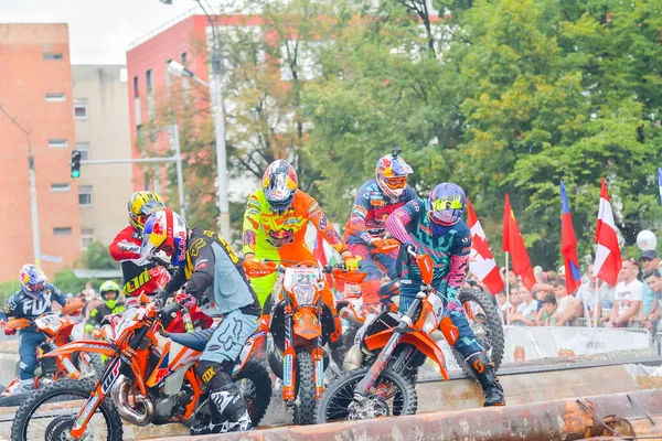 Sibiu Romania July Unknown Competitor Red Bull Romaniacs Hard Enduro — Stock Photo, Image