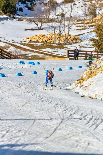 Cheile Gradistei Roamania Januari Onbekende Deelnemer Ibu Jeugd Junior Wereldkampioenschappen — Stockfoto