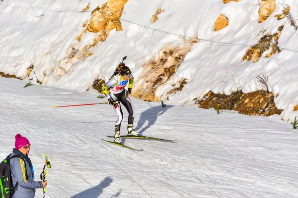 Cheile Gradistei Roamania Januari Onbekende Deelnemer Ibu Jeugd Junior Wereldkampioenschappen — Stockfoto