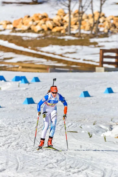 Cheile Gradistei Roamania Stycznia Nieznany Zawodnik Ibu Youth Junior World — Zdjęcie stockowe