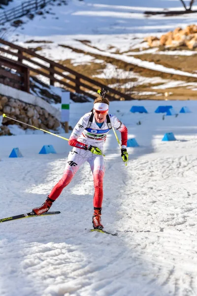 Cheile Gradistei Roamania Januari Onbekende Deelnemer Ibu Jeugd Junior Wereldkampioenschappen — Stockfoto