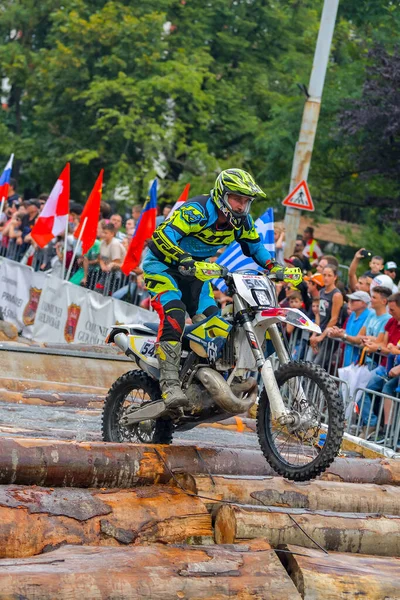 Sibiu Roménia Julho Competidor Desconhecido Red Bull Romaniacs Hard Enduro — Fotografia de Stock