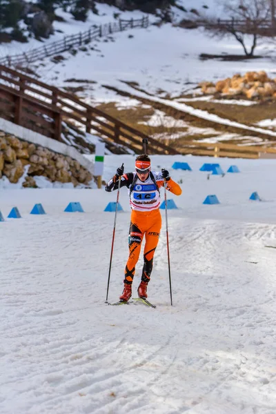 Cheile Gradistei Roamania Stycznia Nieznany Zawodnik Ibu Youth Junior World — Zdjęcie stockowe