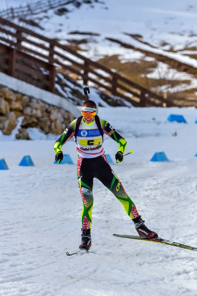 Cheile Gradistei Roamania Januar Unbekannter Teilnehmer Bei Ibu Jugend Juniorenweltmeisterschaften — Stockfoto