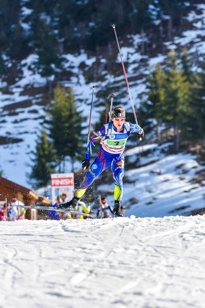 Cheile Gradistei Roamania Januari Onbekende Deelnemer Ibu Jeugd Junior Wereldkampioenschappen — Stockfoto