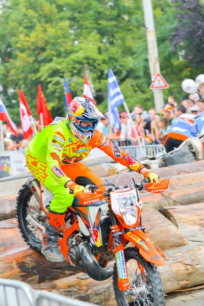 Sibiu Roménia Julho Competidor Desconhecido Red Bull Romaniacs Hard Enduro — Fotografia de Stock