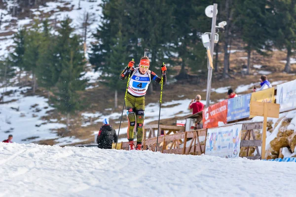 Cheile Gradistei Roamania Stycznia Nieznany Zawodnik Ibu Youth Junior World — Zdjęcie stockowe