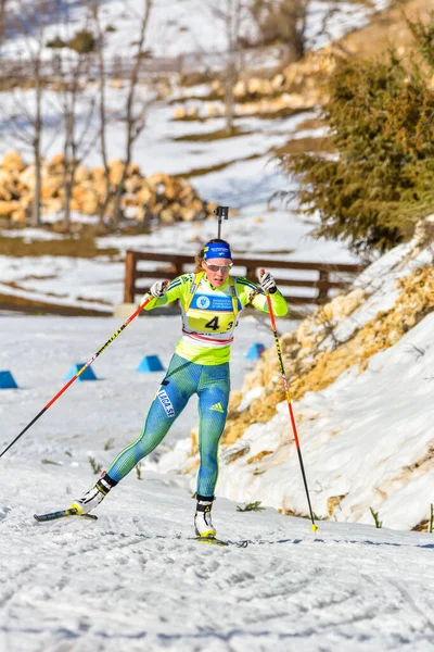 Cheile Gradistei Roamania Gennaio Sconosciuto Concorrente Campionati Mondiali Ibu Youth — Foto Stock