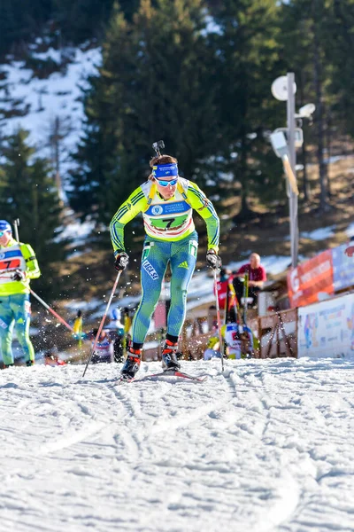 Cheile Gradistei Roamania Stycznia Nieznany Zawodnik Ibu Youth Junior World — Zdjęcie stockowe