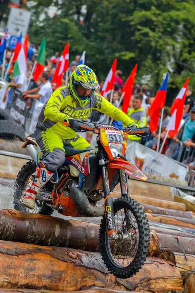 Sibiu Roménia Julho Competidor Desconhecido Red Bull Romaniacs Hard Enduro — Fotografia de Stock