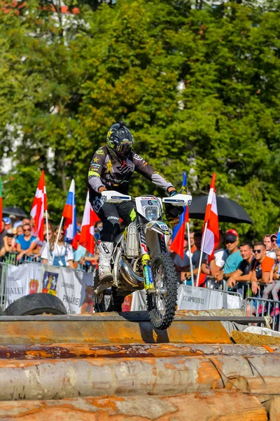 Sibiu Roménia Julho Competidor Desconhecido Red Bull Romaniacs Hard Enduro — Fotografia de Stock