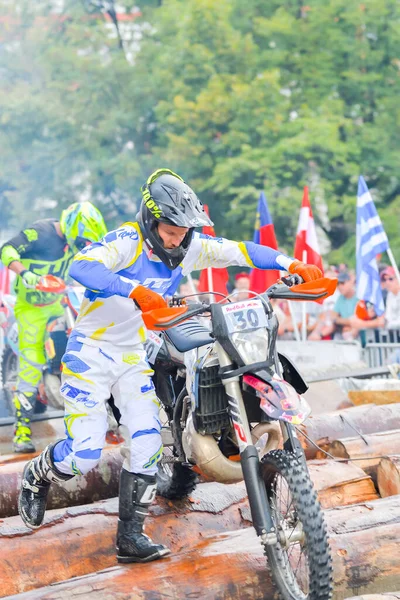 Sibiu Romania July Unknown Competitor Red Bull Romaniacs Hard Enduro — Stock Photo, Image