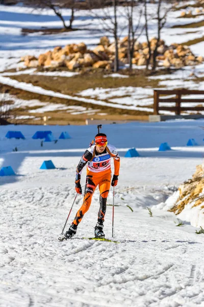 Cheile Gradistei Roamania Januari Onbekende Deelnemer Ibu Jeugd Junior Wereldkampioenschappen — Stockfoto