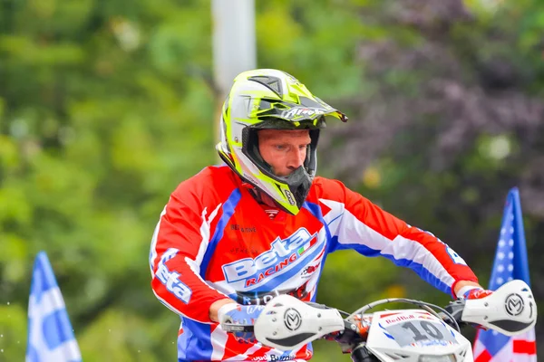 Sibiu Rumunia Lipiec Nieznany Zawodnik Red Bull Romaniacs Hard Enduro — Zdjęcie stockowe