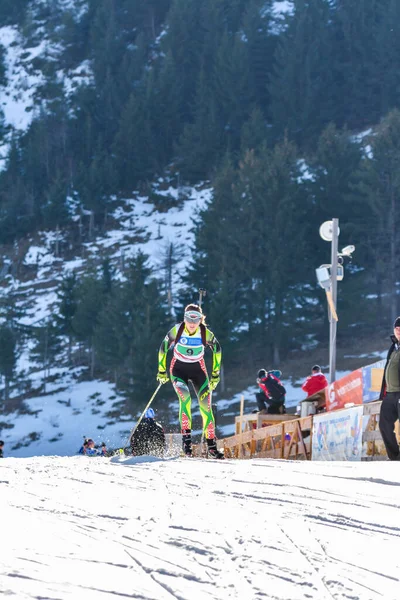 Cheile Gradistei Roamania Stycznia Nieznany Zawodnik Ibu Youth Junior World — Zdjęcie stockowe