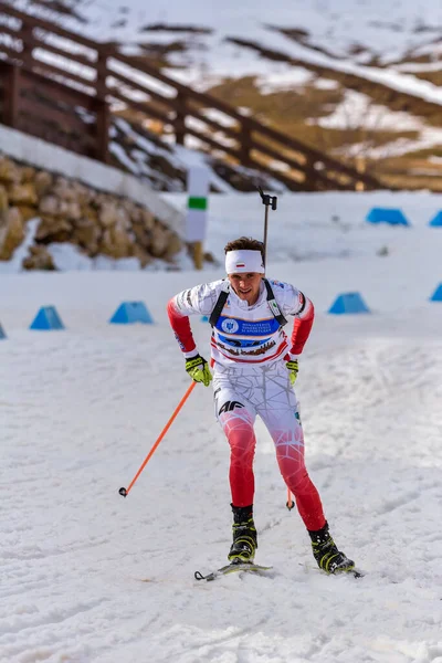 Cheile Gradistei Roamania Gennaio Sconosciuto Concorrente Campionati Mondiali Ibu Youth — Foto Stock