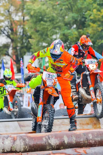 Sibiu Romania July Unknown Competitor Red Bull Romaniacs Hard Enduro — Stock Photo, Image