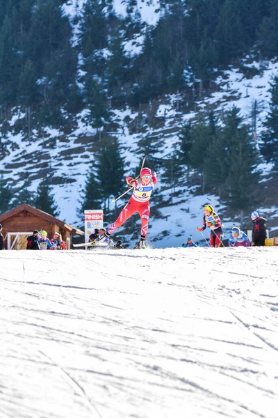 Cheile Gradistei Roamania Januari Onbekende Deelnemer Ibu Jeugd Junior Wereldkampioenschappen — Stockfoto