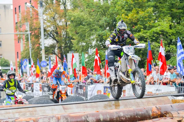 Sibiu Romania Julio Desconocida Competidora Red Bull Romaniacs Hard Enduro —  Fotos de Stock
