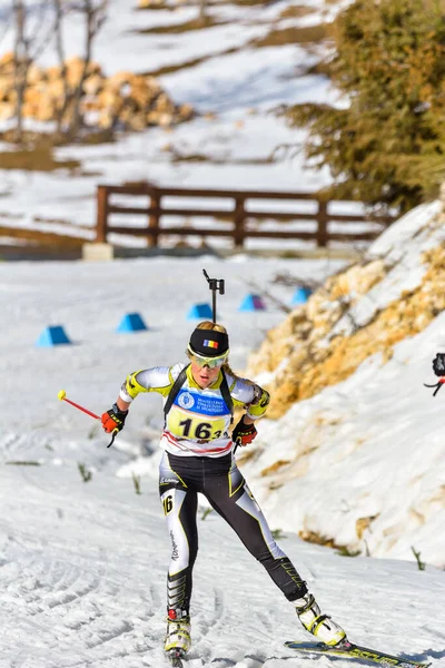 Cheile Gradistei Roamania Gennaio Sconosciuto Concorrente Campionati Mondiali Ibu Youth — Foto Stock