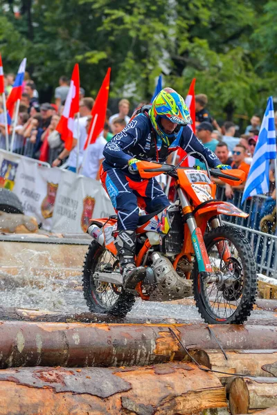 Sibiu Romania Julio Desconocida Competidora Red Bull Romaniacs Hard Enduro — Foto de Stock